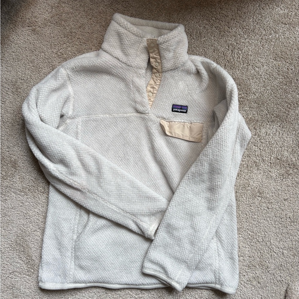 Patagonia ReTool Snap Off-White Fleece Pullover